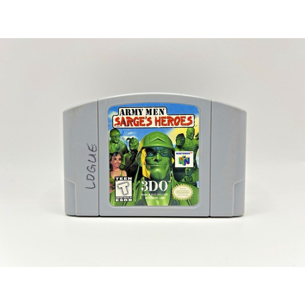Army Men Sarge's Heroes Nintendo 64 N64 Authentic Original Game Cartridge